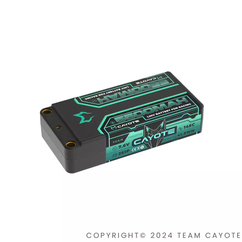 Cayote Racing Batterie LiPo 5500mAh 2S Shorty 7,6V 145C 179g - CA-552S145 Cayote Racing Batterie LiPo 5500mAh 2S Shorty 7,6V 145C 179g - CA-552S145