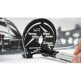 Yeah Racing Wheel arch marker Touring aluminum - YT-0203BK