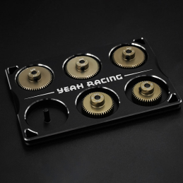 Yeah Racing Aluminum Pinion Gear Holder Black - YT-0200BK