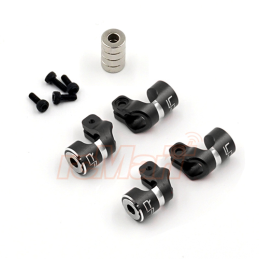 Yeah Racing Outil de marquage plot de carrosserie aluminium noir (4 pièces) - YA-0533BK